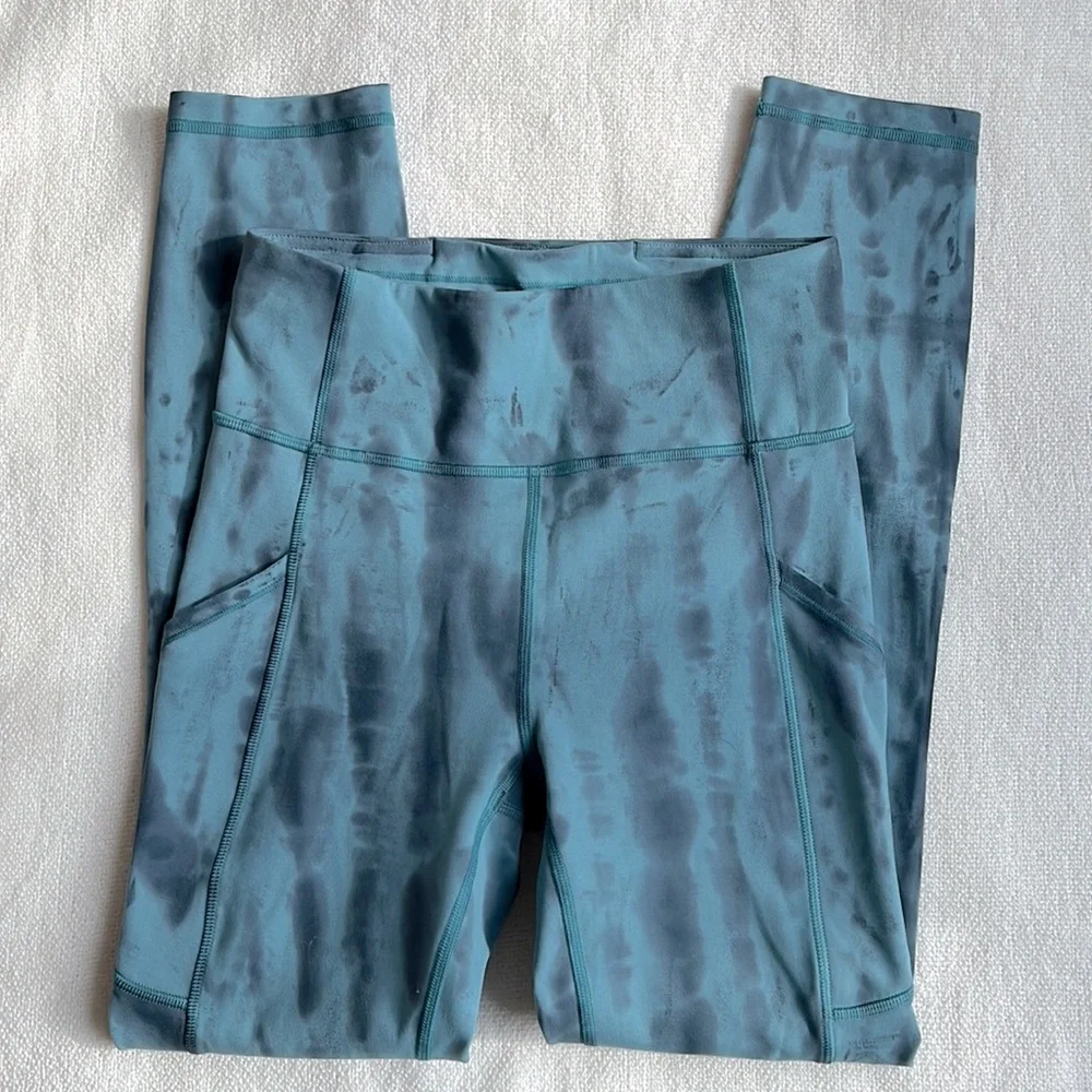 LULULEMON by Athleta Invigorate high rise tight 25” tie dye leggings w pockets 2